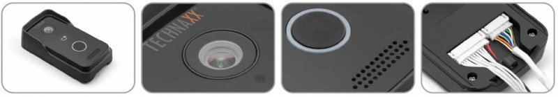 Technaxx bezdrátový WiFi video zvonek TX-82, černý - obrázek č. 2