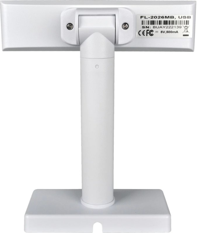 LCD displej Virtuos FL-2026MB 2x20, USB bílý - obrázek č. 2