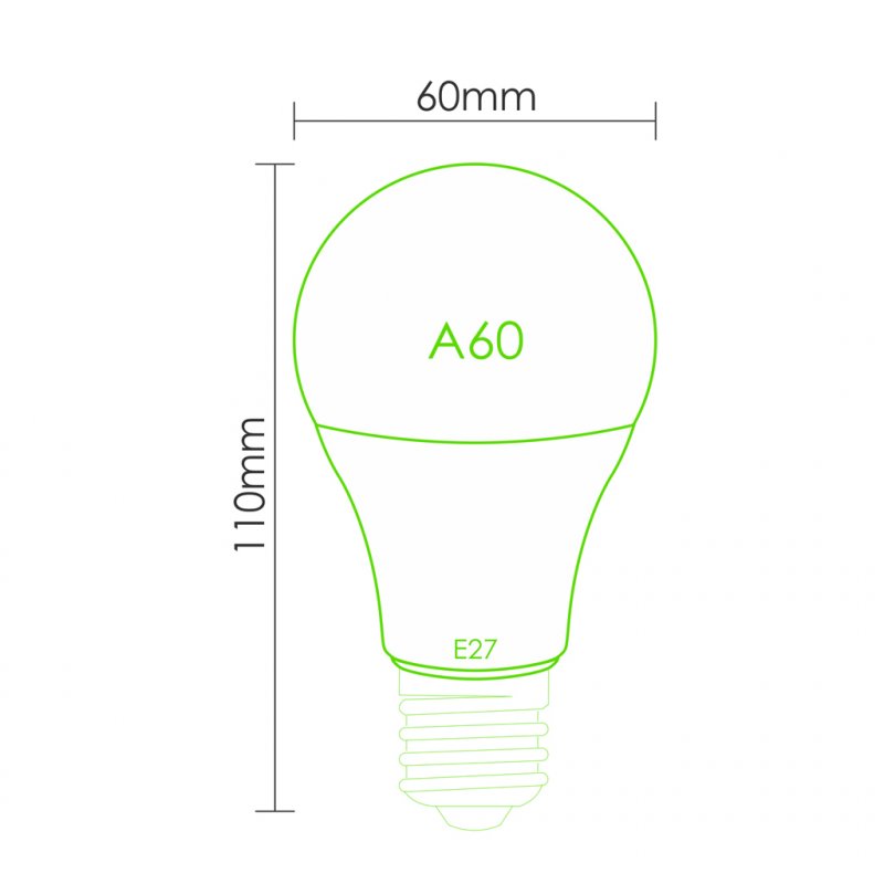 WE LED žárovka SMD2835 A60 E27 6W bílá mléčná - obrázek č. 4