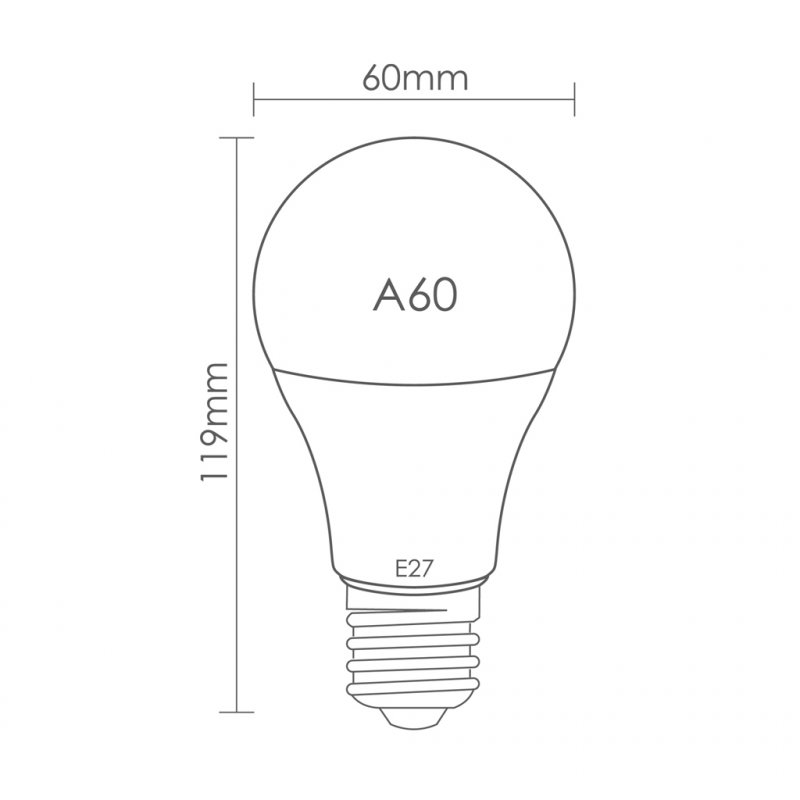 WE LED žárovka SMD2835 A60 E27 10W teplá bílá - obrázek č. 5
