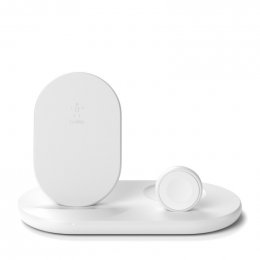 BELKIN Qi 3v1 nabíjecí stojan, bílý (iPhone, Apple Watch, AirPods)  (WIZ001vfWH)