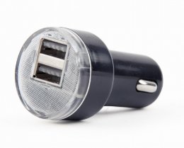 Gembird 2x USB nabíječka do auta 2,1A, černá  (EG-U2C2A-CAR-02)