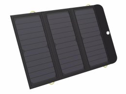 Sandberg Solar Charger 21W 2xUSB+USB-C, solární nabíječka, černá  (420-55)