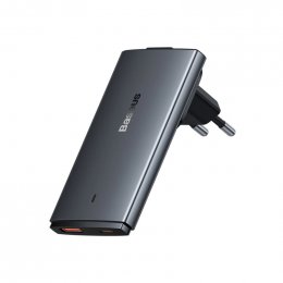 Baseus Nabíječka do sítě GaN5 Pro Ultra Slim USB-C/ USB-A 65 W šedá  (6932172618353)