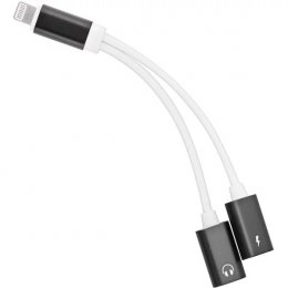 PremiumCord Adapter Lightning na 3,5mm jack audio + Lightning charging  (kipod54)