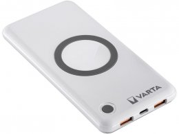Powerbanka VARTA 57913 10000mAh USB-C PD vstup a výstup, bezdrátové nabíjení Qi  (PWRB-VQI10-57913)