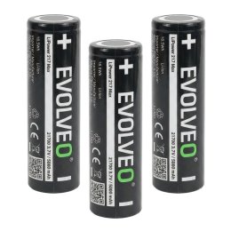 EVOLVEO LiPower 217 Max 5000 – Li-ion baterie 21700 (3.7 V  /  5000 mAh) 3 ks