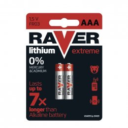 Lithiová baterie RAVER 2x AAA  (1321112000)