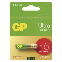 GP Alkalická baterie ULTRA AAA (LR03)- 6ks  (1013126000)