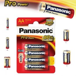 Alkalická baterie AA Panasonic Pro Power LR6 4ks  (09718)