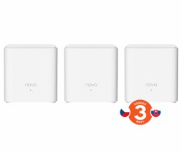 Tenda Nova EX3 (3-pack) WiFi6 AX1500 Mesh Gigabit system, 6xGLAN/ GWAN, WPA3, VPN, SMART CZ aplikace  (EX3 (3-pack))