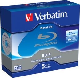 VERBATIM BD-R SL (6x, 25GB),NON-ID, 5ks/ pack  (43836)