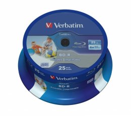 VERBATIM BD-R SL(25-Pack)Spindl/ 6x/ 25GB/ Printable  (43811)