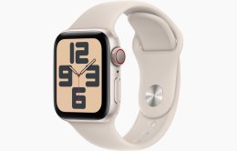 Apple Watch SE Cell/ 44mm/ Starlight/ Sport Band/ Starlight/ -M/ L  (MRGX3QC/A)