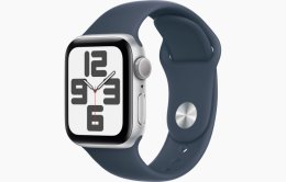 Apple Watch SE/ 40mm/ Silver/ Sport Band/ Storm Blue/ -M/ L  (MRE23QC/A)
