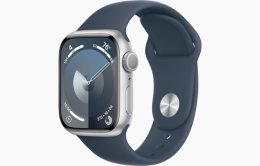 Apple Watch S9/ 45mm/ Silver/ Sport Band/ Storm Blue/ -M/ L  (MR9E3QC/A)