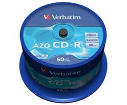 VERBATIM CD-R(50-Pack)Spindl/ Crystal/ DLP/ 52x/ 700MB  (43343)