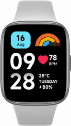 Xiaomi Redmi Watch 3 Active/ Silver/ Sport Band/ Gray  (47260)