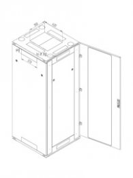 Stojan. rack 45U (š)800x(h)1000, typ RTA  (RTA-45-A81-CAX-A1)