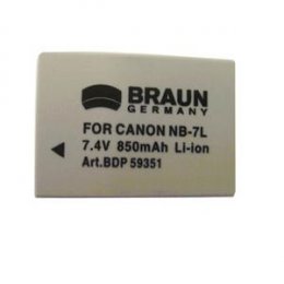 Braun akumulátor CANON NB-7L, 850mAh  (59351)
