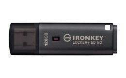Kingston IronKey Locker+ 50 G2 / 128GB / USB 3.2 Gen 1 (5Gb / s) / USB-A / Černá  (IKLP50G2/128GB)