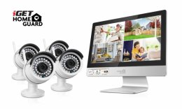 iGET HGNVK49004 - CCTV bezdrátový WiFi set HD 960p s LCD displejem 12", 4CH NVR + 4x IP kamera 960p  (HGNVK49004)
