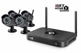 iGET HGNVK88304 - CCTV bezdrátový WiFi set FullHD 1080p, 8CH NVR + 4x IP kamera 1080p, i RJ45  (HGNVK88304)
