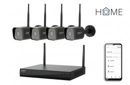 iGET HOME NVR N4C4 - CCTV bezdrátový Wi-Fi set FullHD 1080p, 4CH NVR + 4x kamera 1080p se zvukem  (HOME NVR N4C4)