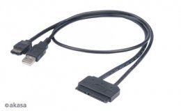 AKASA - Flexstor Esata kabel  (AK-CBSA03-80BK)