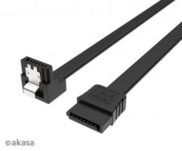 AKASA - Proslim SATA kabel 90° - 100 cm  (AK-CBSA09-10BK)