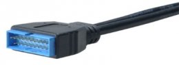 AKASA - USB 3.0 na USB 2.0 adaptér - 10 cm  (AK-CBUB19-10BK)