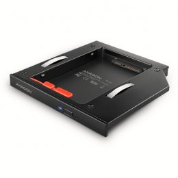 AXAGON RSS-CD12 rámeček pro 2.5" SSD/ HDD do DVD slotu, 12.7 mm, LED, hliník