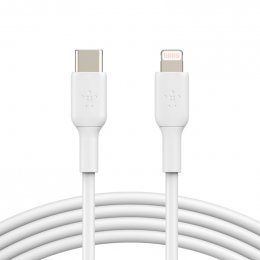 BELKIN kabel USB - C - Lightning, 1m, bílý  (CAA003bt1MWH)