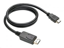 Kabel C-TECH DisplayPort/ HDMI, 1m, černý  (CB-DP-HDMI-10)