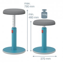 Leitz Ergo Cosy ergonomická balanční židle, modrá  (65180061)