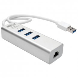Tripplite Adaptér USB 3.0 SuperSpeed /  Gigabit Ethernet NIC, s rozbočovačem 3x USB 3.0  (U336-U03-GB)