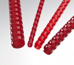Plastové hřbety 8 mm, červené  (LAMRE21DR08R)