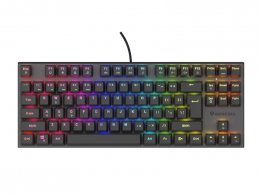 Genesis herní mechanická klávesnice THOR 303/ TKL/ RGB/ Outemu Peach Silent/ Drátová USB/ US layout/ Černá  (NKG-1881)