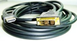 Kabel HDMI-DVI 3m,M/ M stín.,zlacené kontakty 1.3  (CC-HDMI-DVI-10)