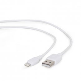 Kabel CABLEXPERT USB 2.0 Lightning (IP5 a vyšší) nabíjecí a synchronizační kabel, 2m, bílý  (CC-USB2-AMLM-2M-W)