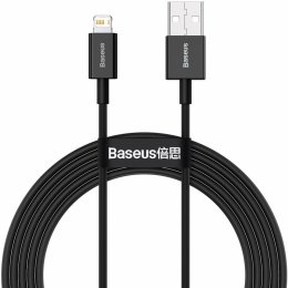 Baseus CALYS-C01 Superior Fast Charging Datový Kabel USB to Lightning 2.4A 2m Black  (6953156205451)