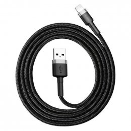 Baseus datový kabel Cafule Lightning 1m 2,4A šedo-černý  (6953156274976)
