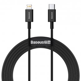 Baseus Datový kabel Superior Series USB-C/ Lightning 20W 2m černý  (6953156205352)