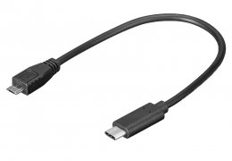 PremiumCord adaptér USB-C - microUSB 2.0, 0,2m  (kur31-02)