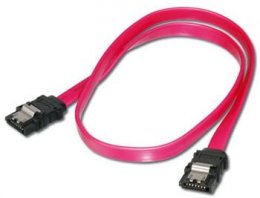 PremiumCord 0.5m kabel SATA 1.5/ 3.0 GBit/ s s kovovou zapadkou  (kfsa-11-05)