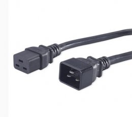 PremiumCord Kabel síťový prodlužovací  230V 16A 1,5m, konektory IEC 320 C19 - IEC 320 C20  (kpsa015)
