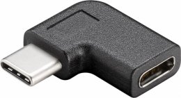 PremiumCord USB 3.1 C/ male - C/ female zahnutý konektor 90°  (kur31-13)