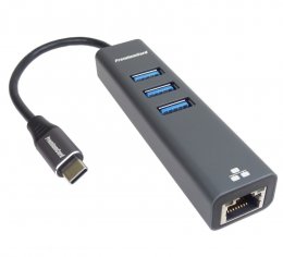 PremiumCord Adapter USB-C na Gigabit + 3x USB 3.0  (ku31ether04)