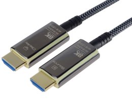 PremiumCord Ultra High Speed HDMI 2.1 optický fiber kabel 8K@60Hz,zlacené 50m  (kphdm21t50)