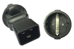 PremiumCord Adaptér IEC C20 M - SCHUKO CEE 7 / 3 F  (kpsr-03)